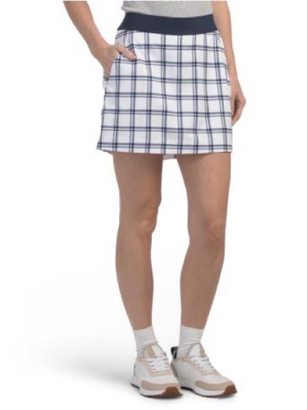 NWT Plaid Skort - White & Navy
